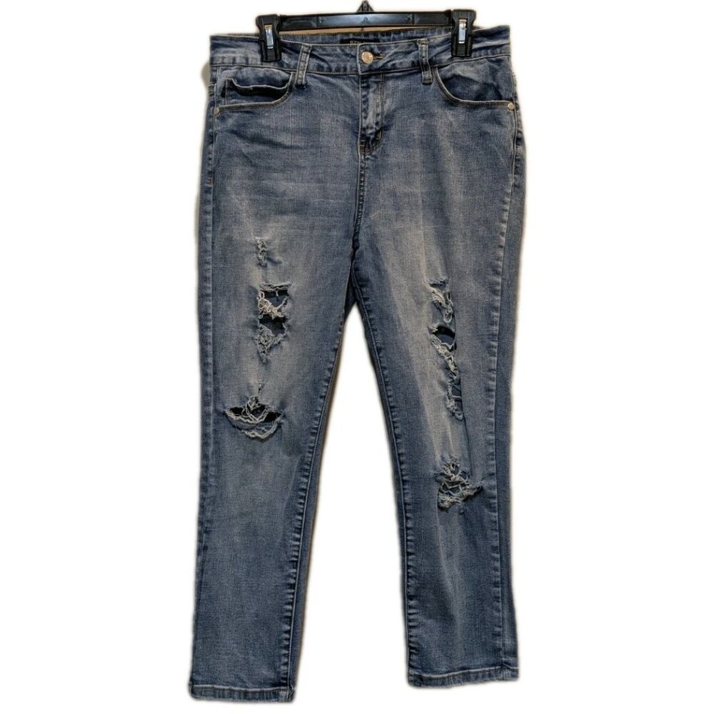 Judy Blue Cart Fit Distressed Jeans Size 15/32 High Waist
